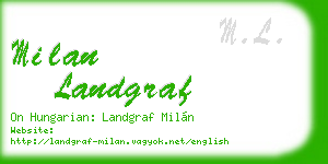 milan landgraf business card