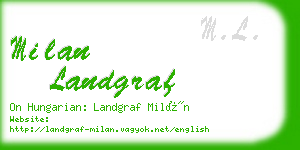 milan landgraf business card